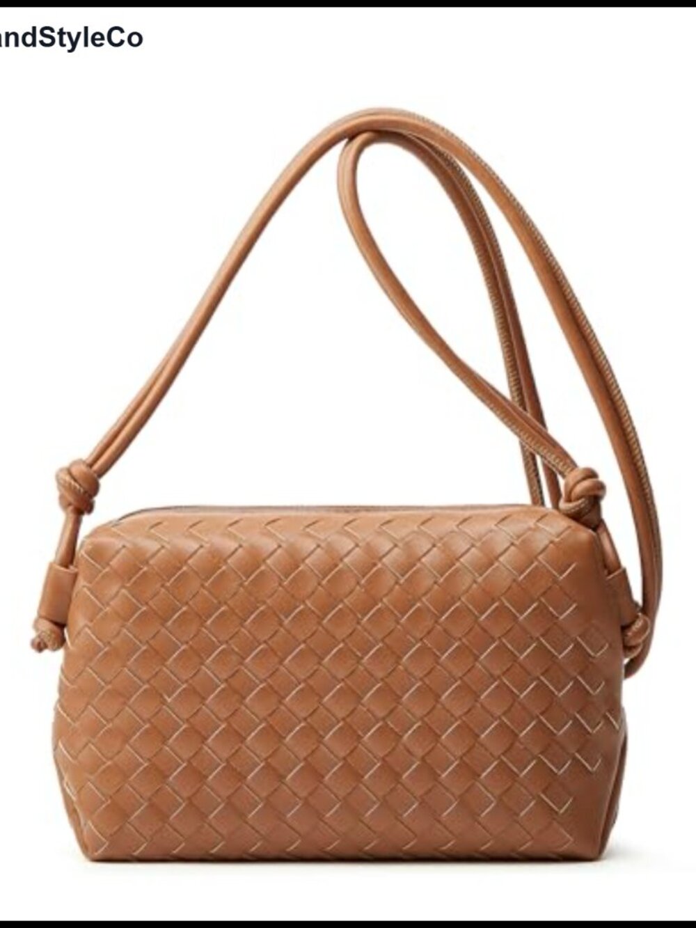 Vegan Leather Woven Crossbody Bag Handbag